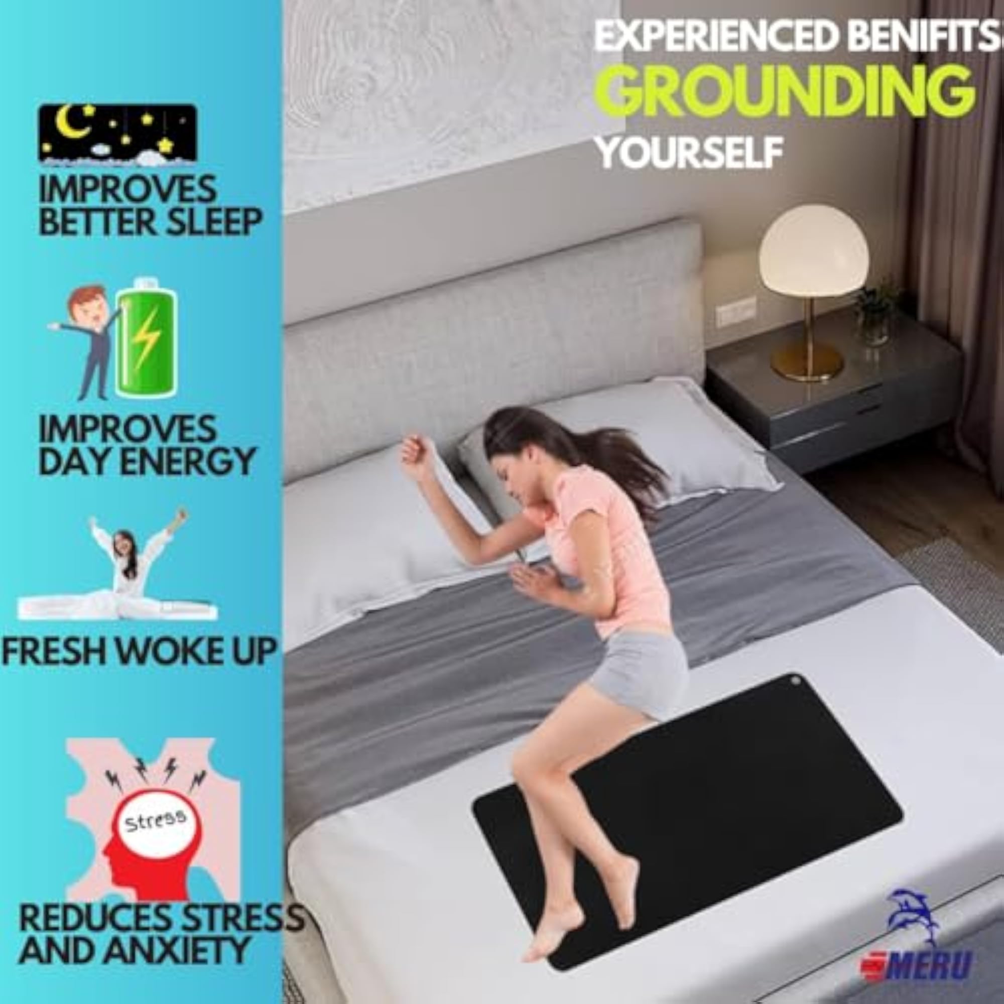 Zero Volt Grounding Earthing Mat Meditation Kit